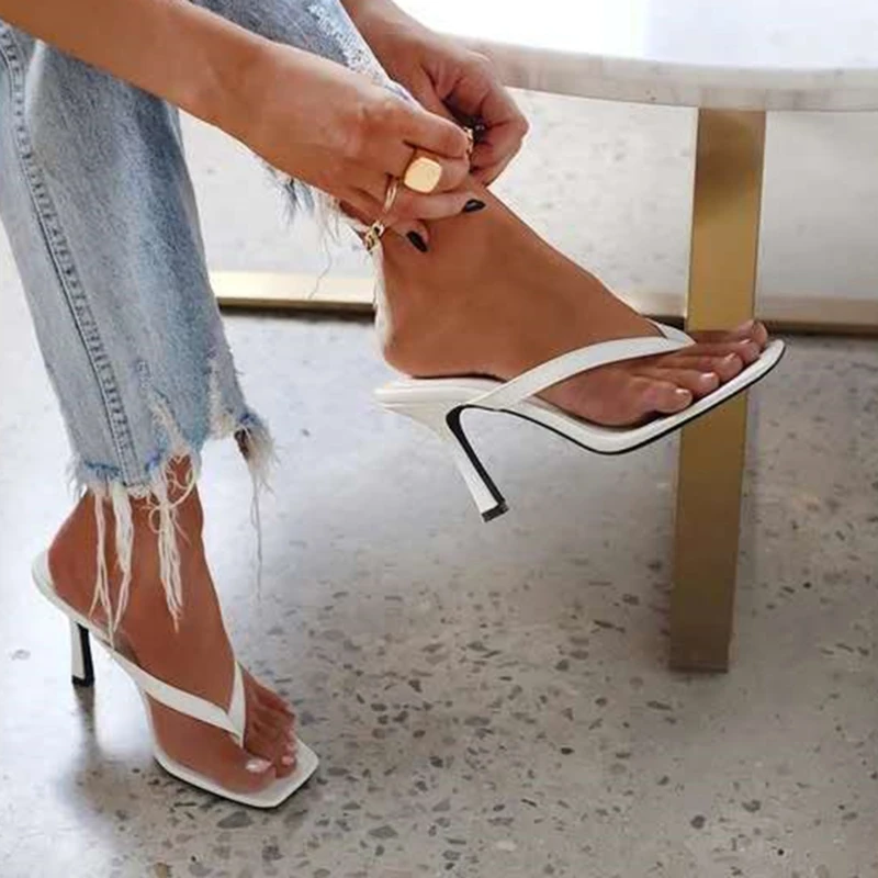 Women Shoes Mules - Infradito con tacco da donna alla
