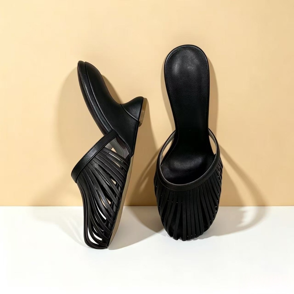Women Shoes Mules - Sandali da festa con zeppa e