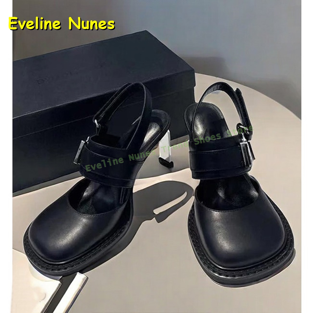 Square Toe Mule - Sandali Mary Jane da donna neri