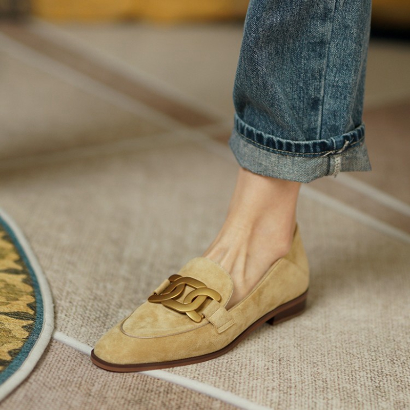 Kids Shoes Women - Mocassini da donna in pelle scamosciata