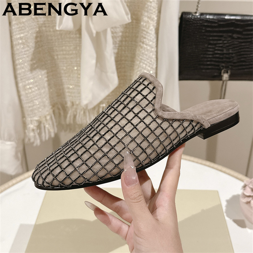 Loafer Flat Women - Ciabatte piatte con punta tonda in