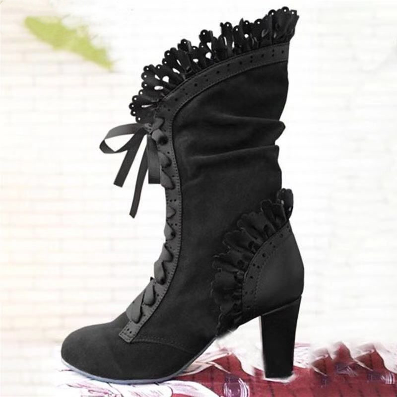 Women Shoes Jeans - Stivali da donna con tacco alto