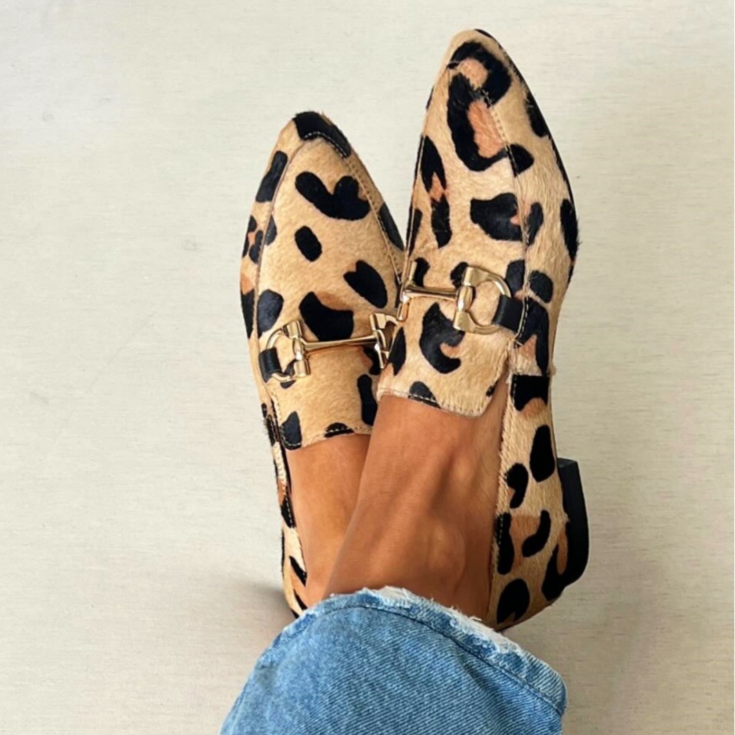 Women Shoes Mules - Scarpe da Donna con Stampa Leopardata