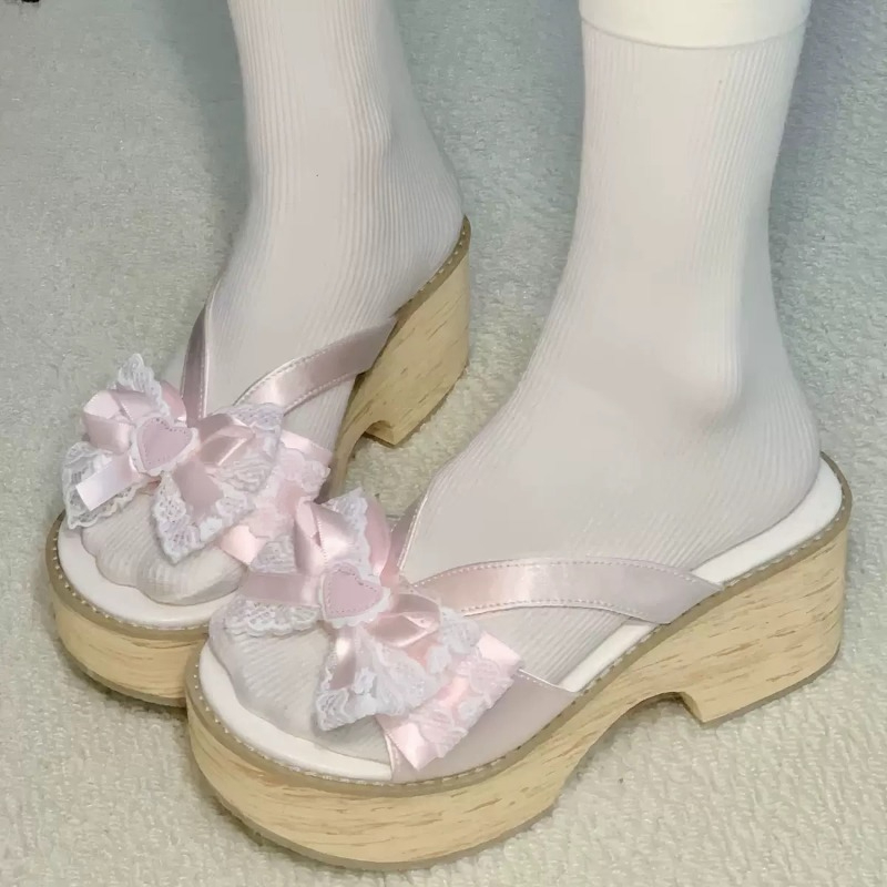 Square Toe Mule - Sandali con plateau e tacco alto