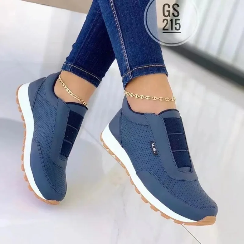 Women'S Shoes Navy Blue - Sneakers Casual da Donna Slip-on Traspiranti