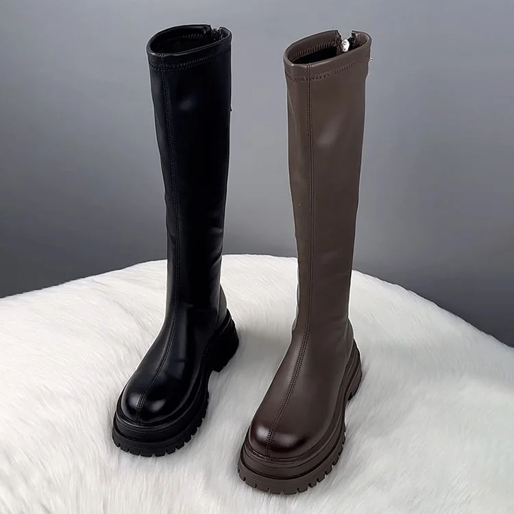 Knee High Boots Women - Stivali lunghi neri Vendita calda della