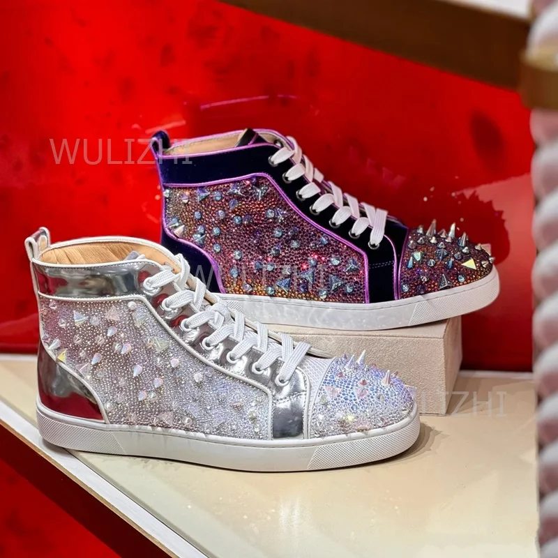 Loafer Flat Women - Sneakers da uomo con rivetti in