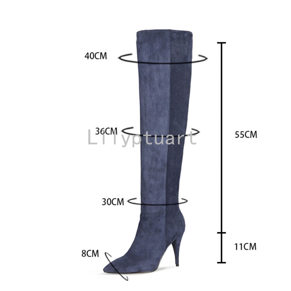 Stivali Alti al Ginocchio da D - Women'S Shoes Navy Blue recensione e prezzo