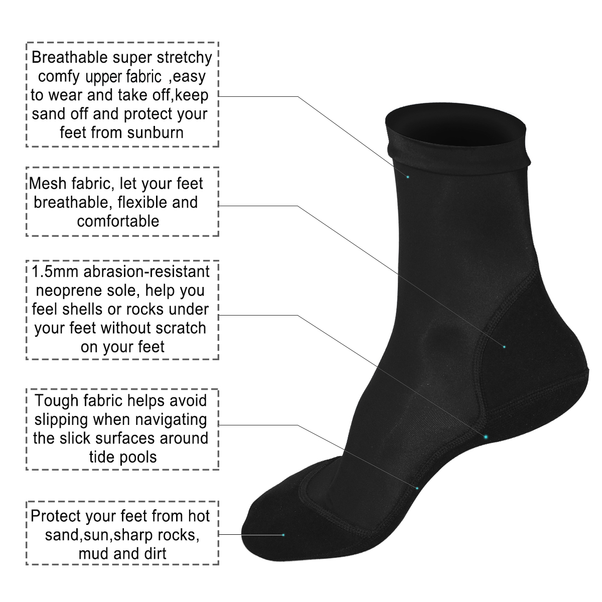Calzini con pinna in neoprene  - Women'S Shoes For Neuropathy recensione e prezzo