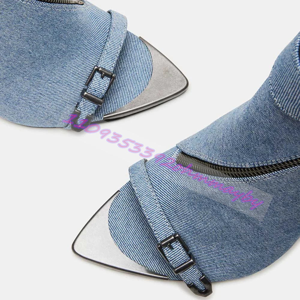 Stivali Estivi in Denim Blu a  - Women'S Shoes Navy Blue recensione e prezzo